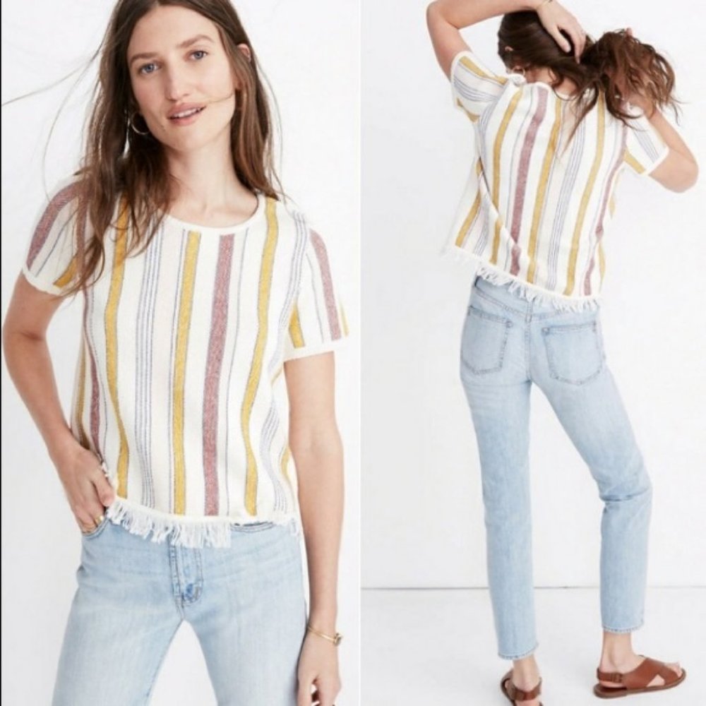 Madewell Blakley Stripe Sweater Tee NWT